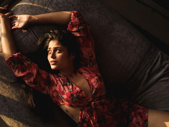 Delightful Faria Abdullah Lying On Bed